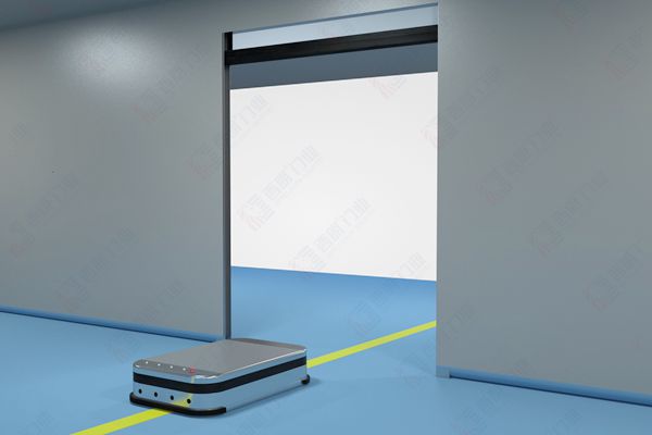 防爆快速门与AGV对接